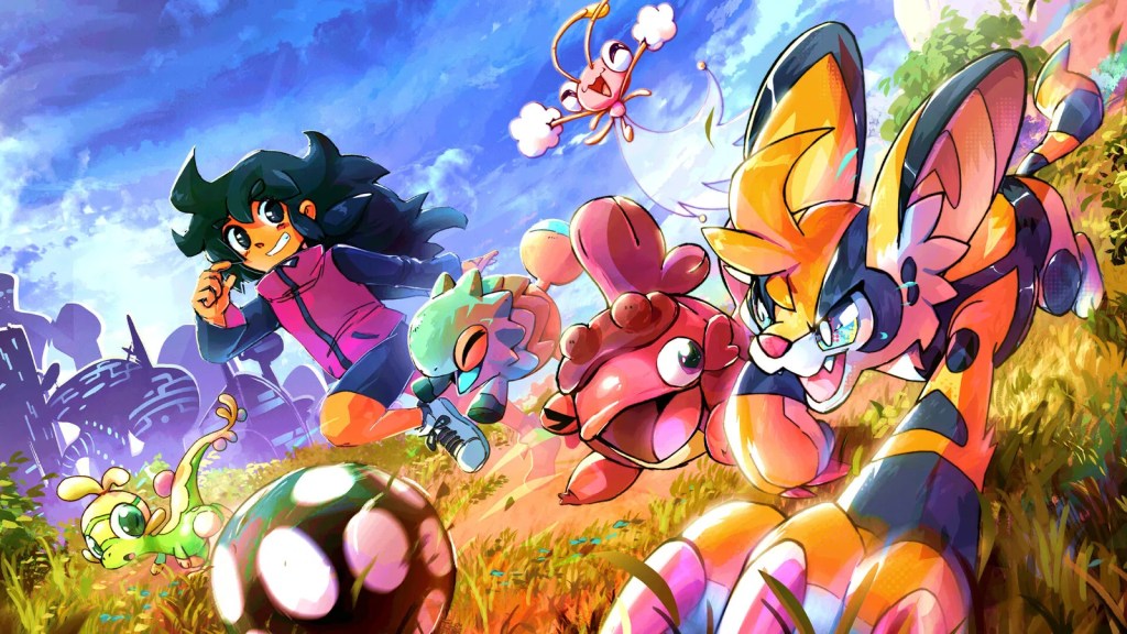 Promotional artwork of indie monster tamer video game, Beastieball.